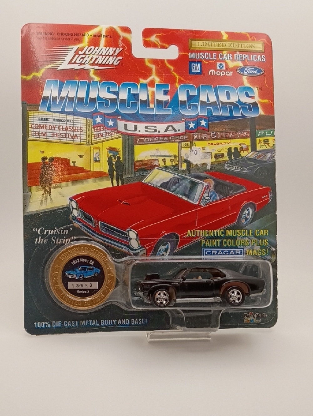 1995 Johnny Lightning Muscle Cars USA Series 2 Die-Cast 1972 Nova SS Black!